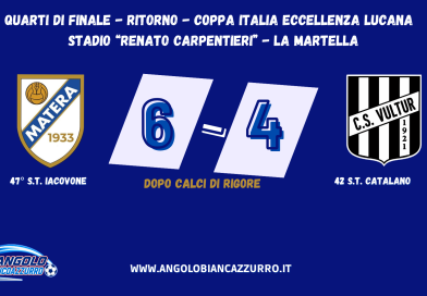 Il Matera supera ai rigori la C.S. Vultur e raggiunge la semifinale di Coppa Italia